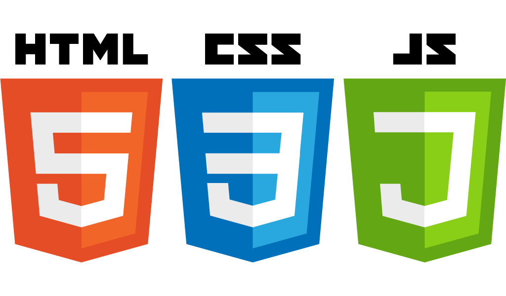HTML, CSS, and JavaScript logos